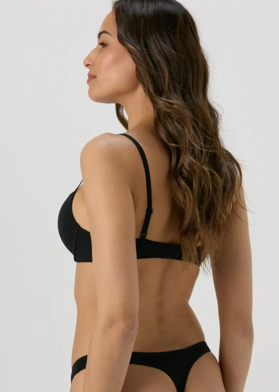 4 Pack Black Thongs