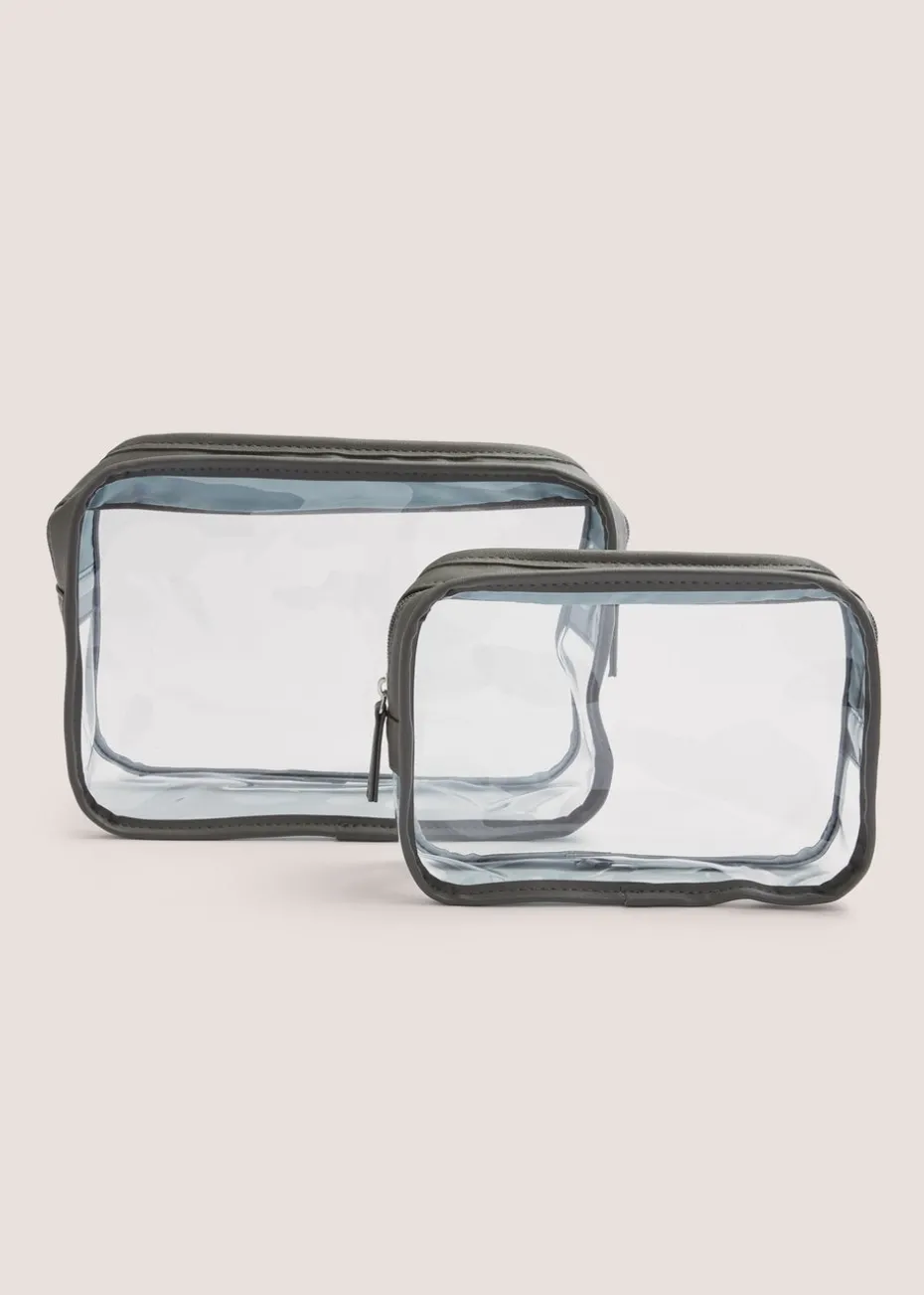 2 Pack Clear Cosmetic Bag