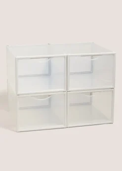 4 Pack Clear Shoe Storage Squares