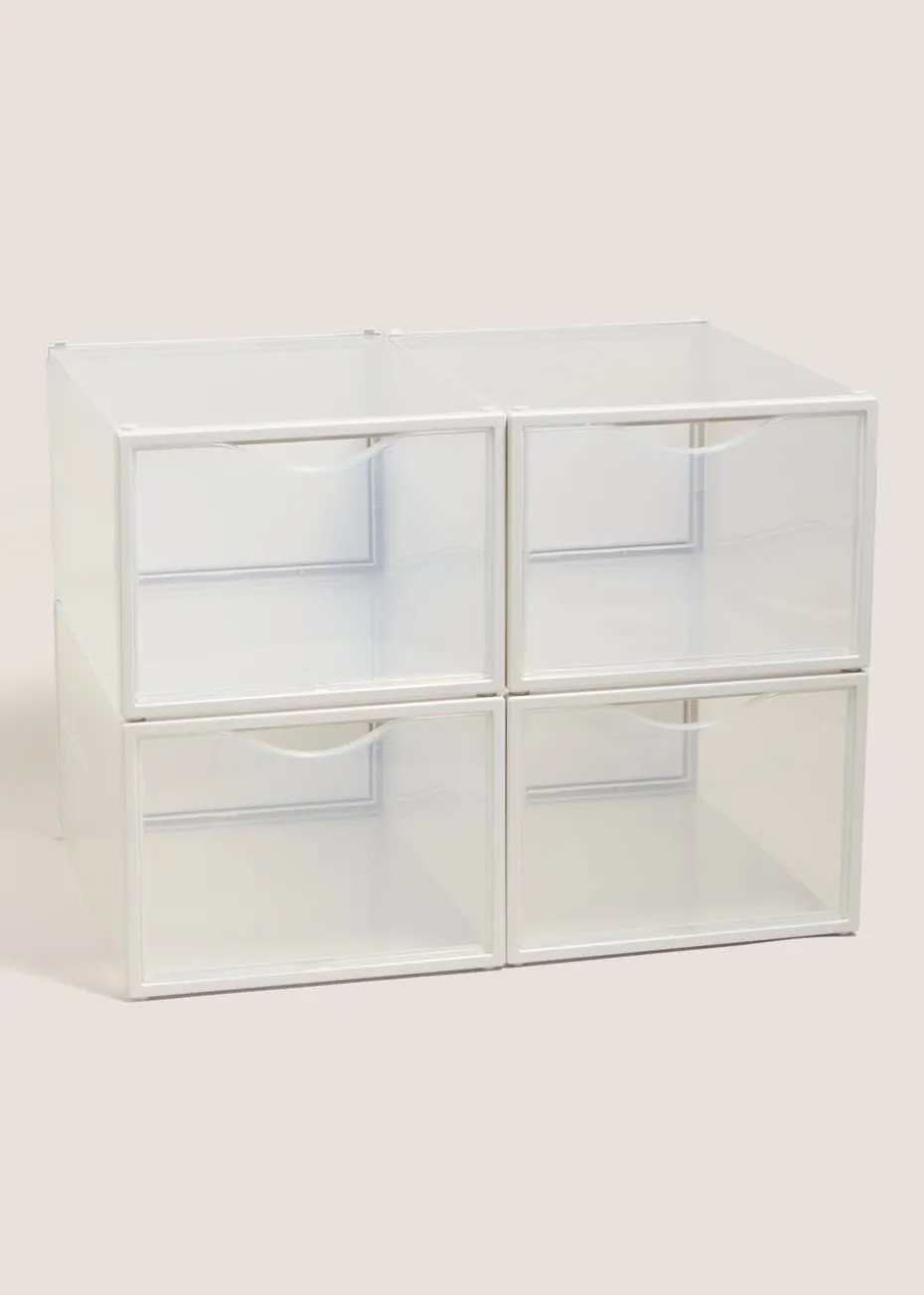4 Pack Clear Shoe Storage Squares