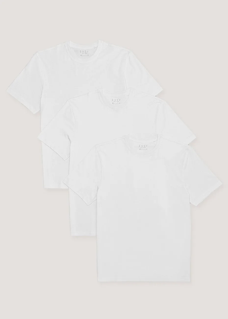 3 Pack Essential White T-Shirts