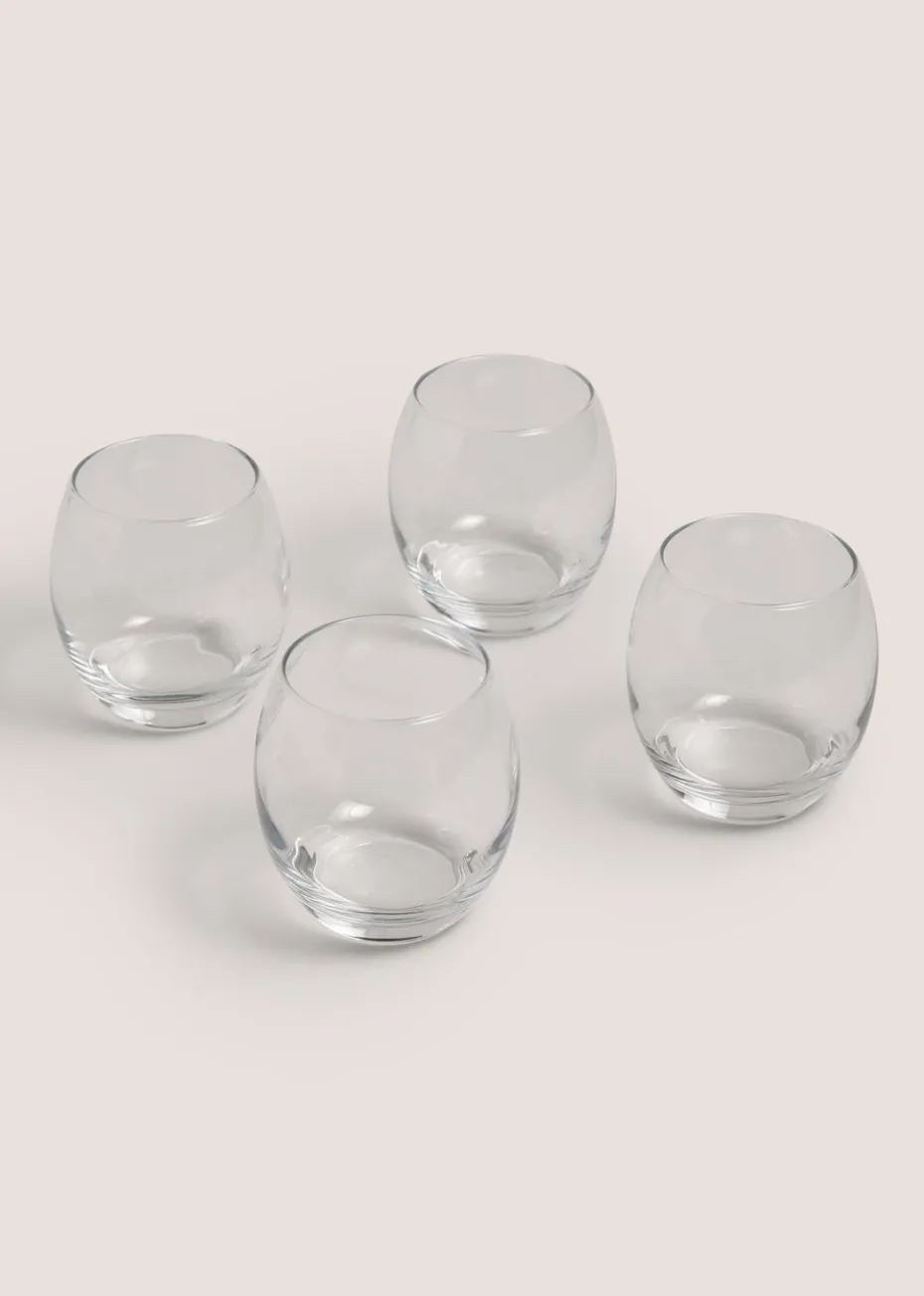 4 Pack Long Glass Tumblers