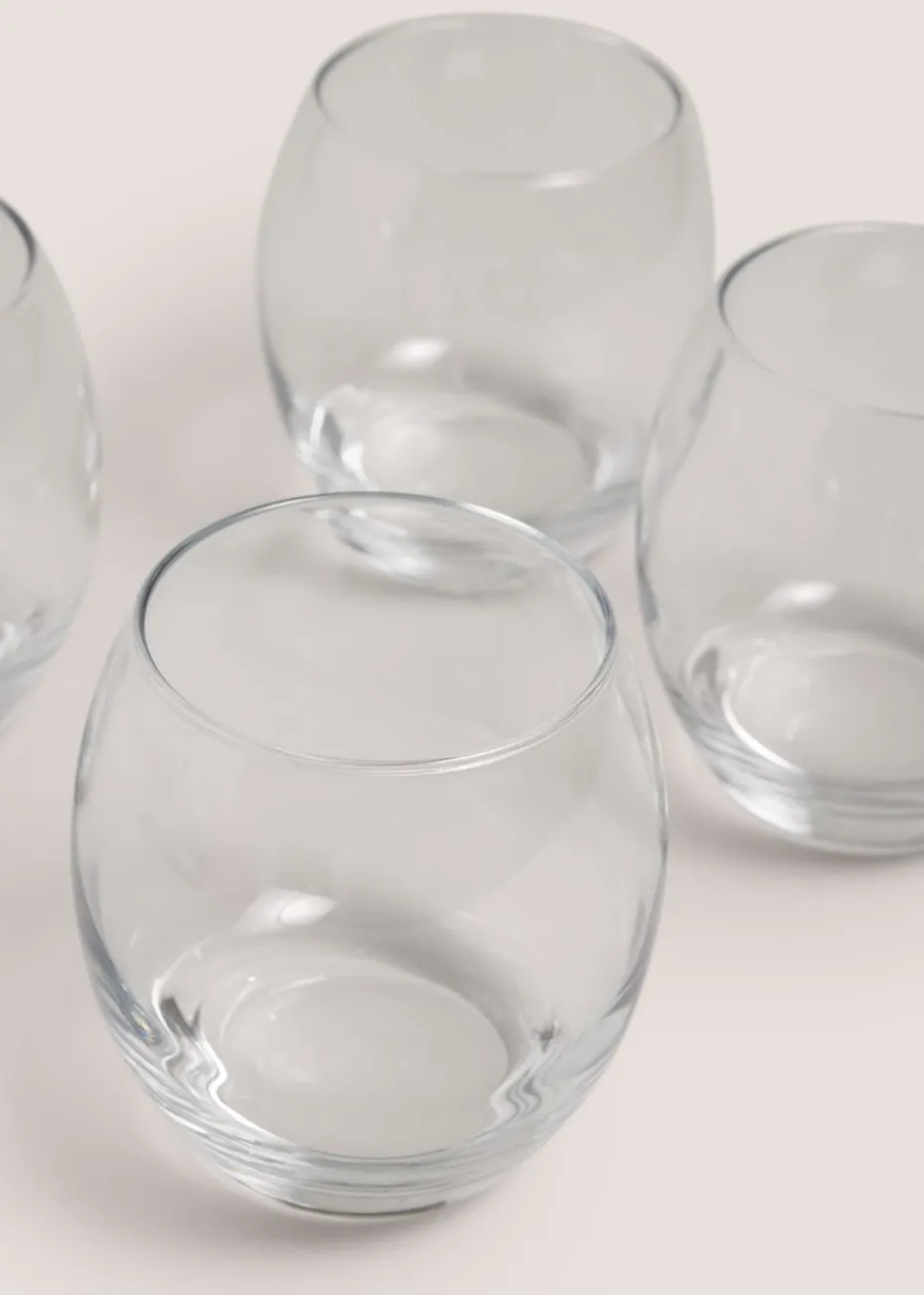 4 Pack Long Glass Tumblers