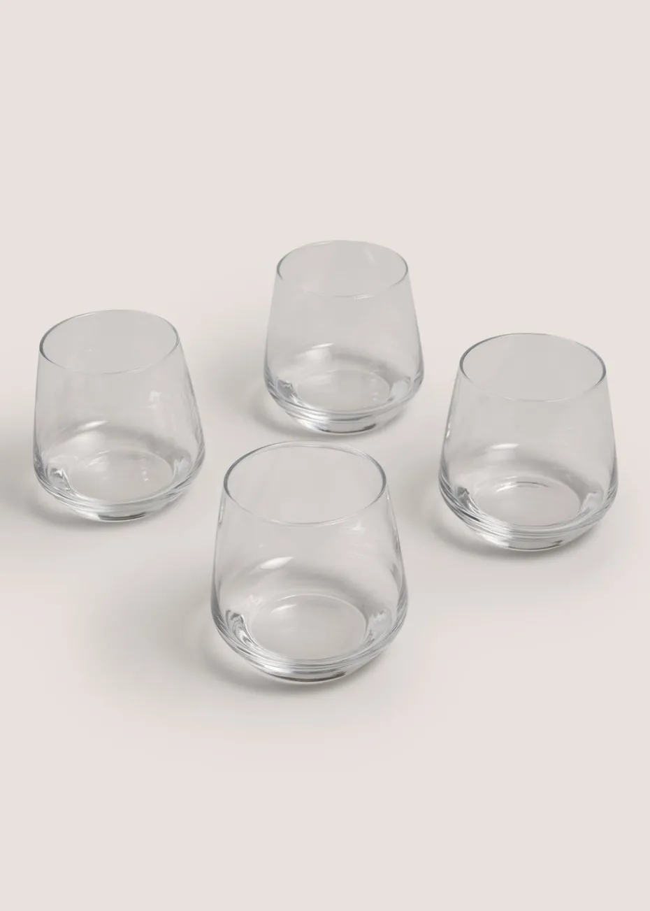 4 Pack Luna Glass Tumblers