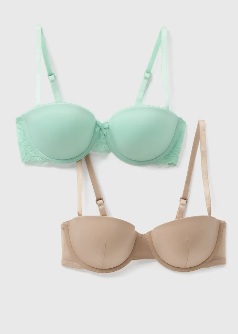 2 Pack Multicolour Balcony Bras
