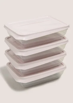 4 Pack Pink Snack Pots