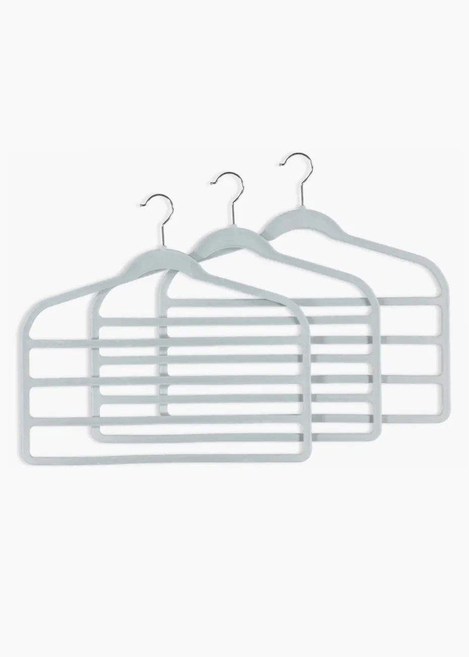 3 Pack Velour Trouser Hangers