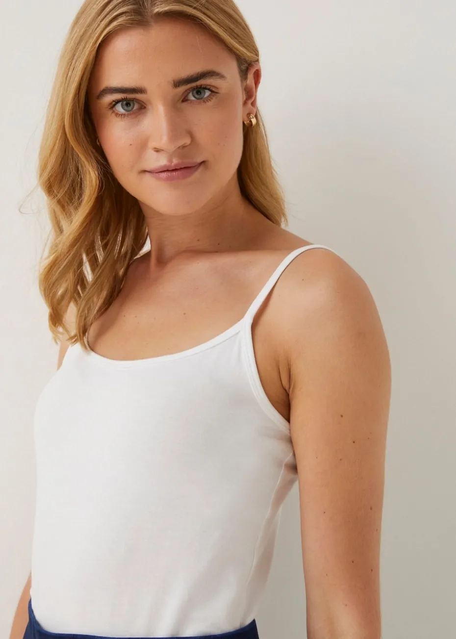 3 Pack White Essential Cami Tops