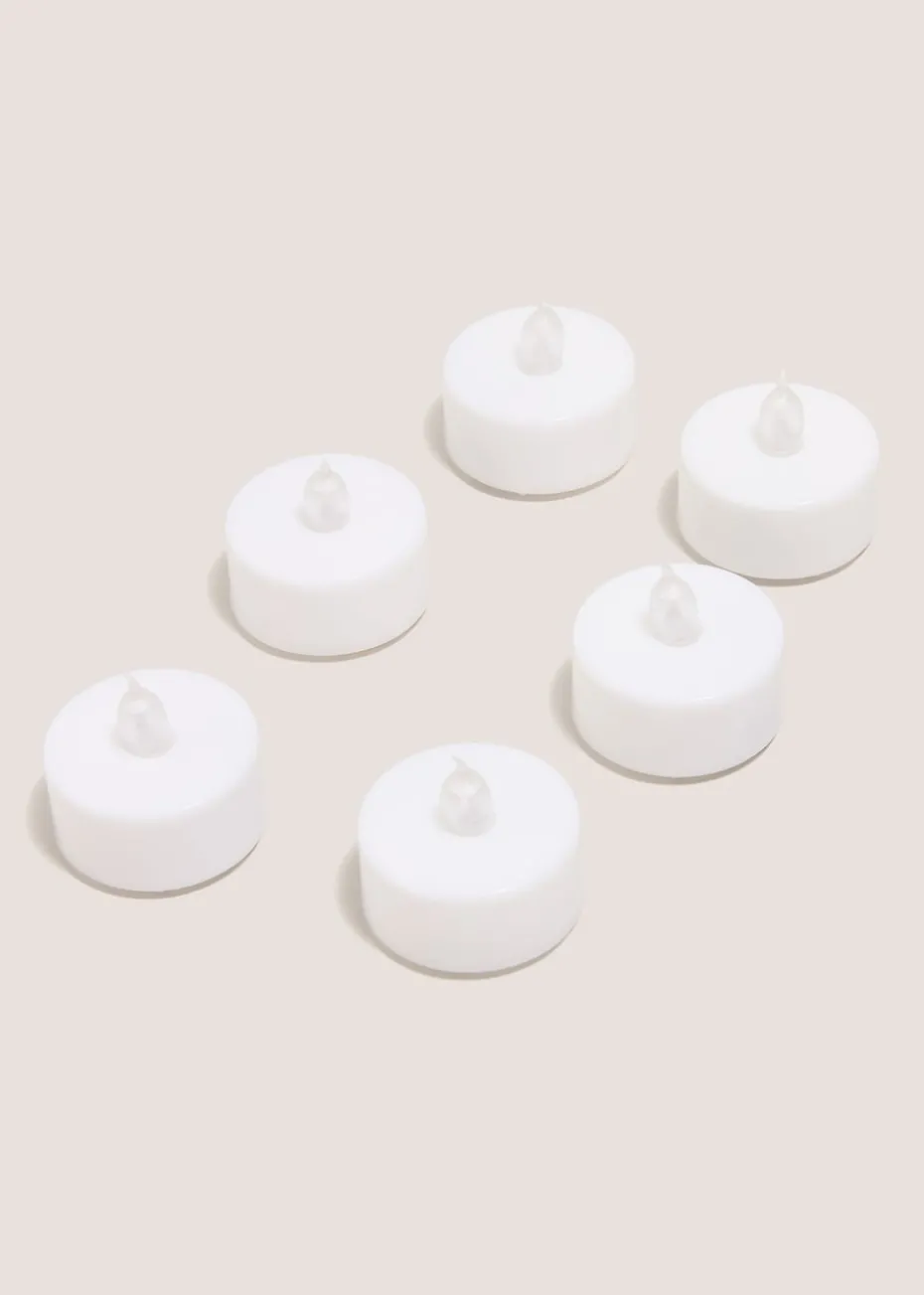 6 Pack White LED Tealights