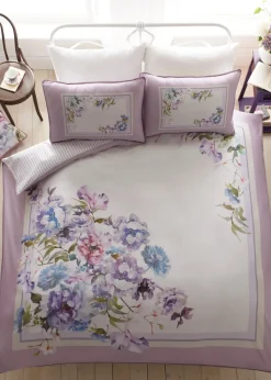 Appletree Heritage Arley Sateen Lilac Duvet Cover Set
