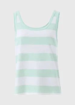 Aqua Stripe Vest Top