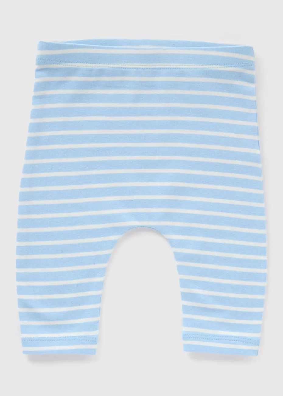 Baby Blue Stripe Leggings (Newborn-23mths)