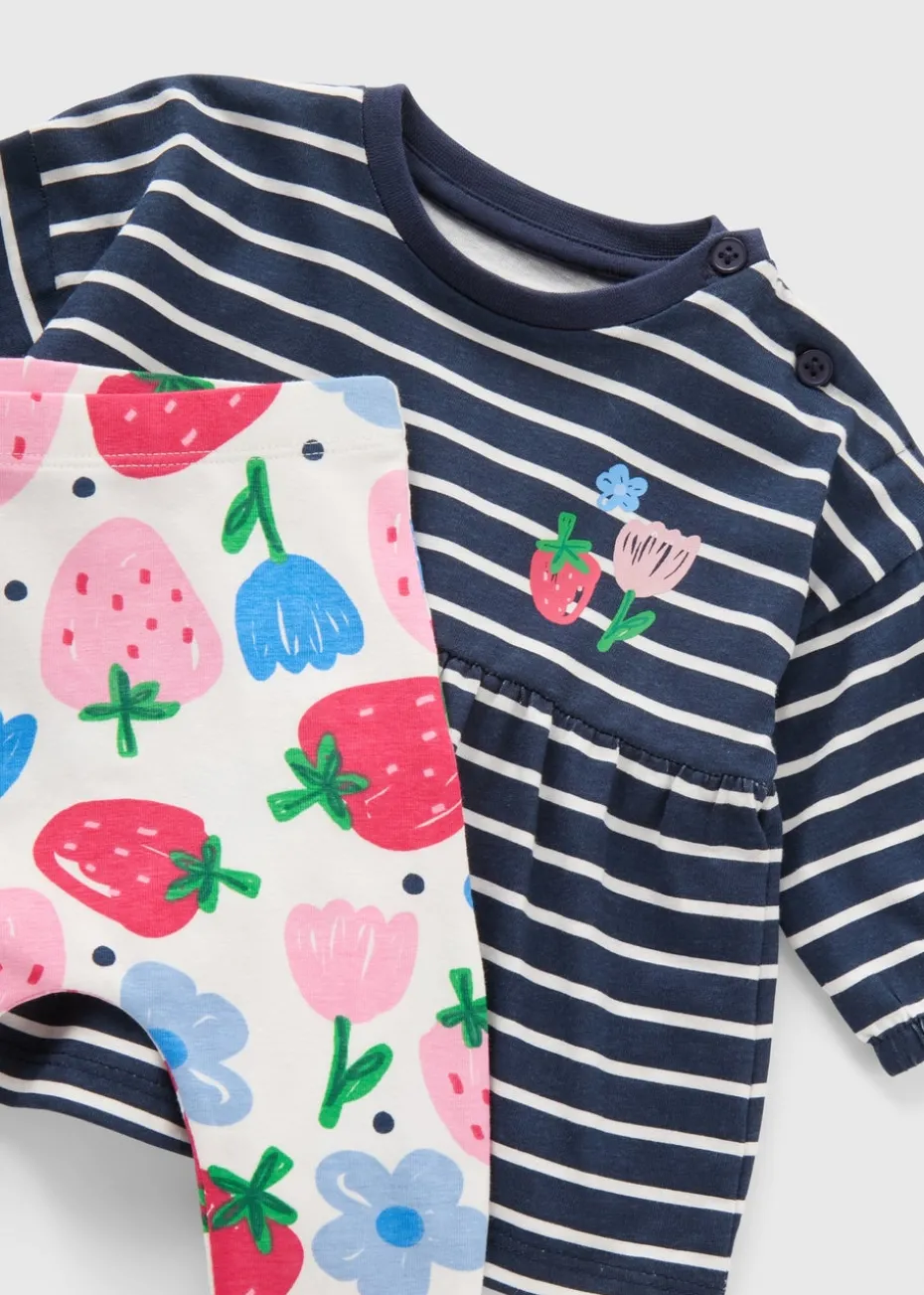 Baby Multicolour Strawberry Top & Legging Set (Newborn-23mths)