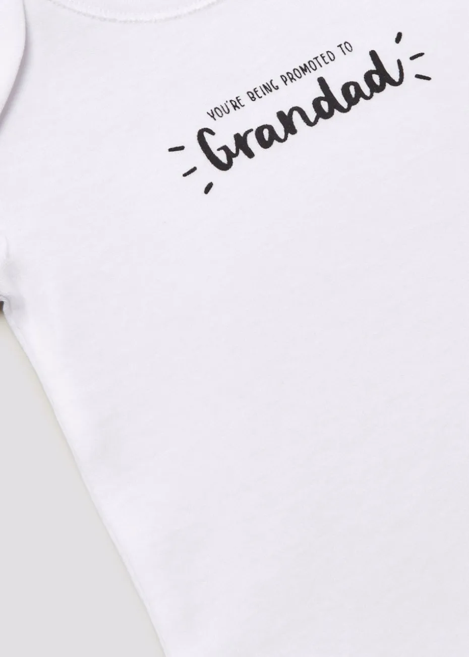 Baby White Grandad Announcement Bodysuit (Newborn-3mths)