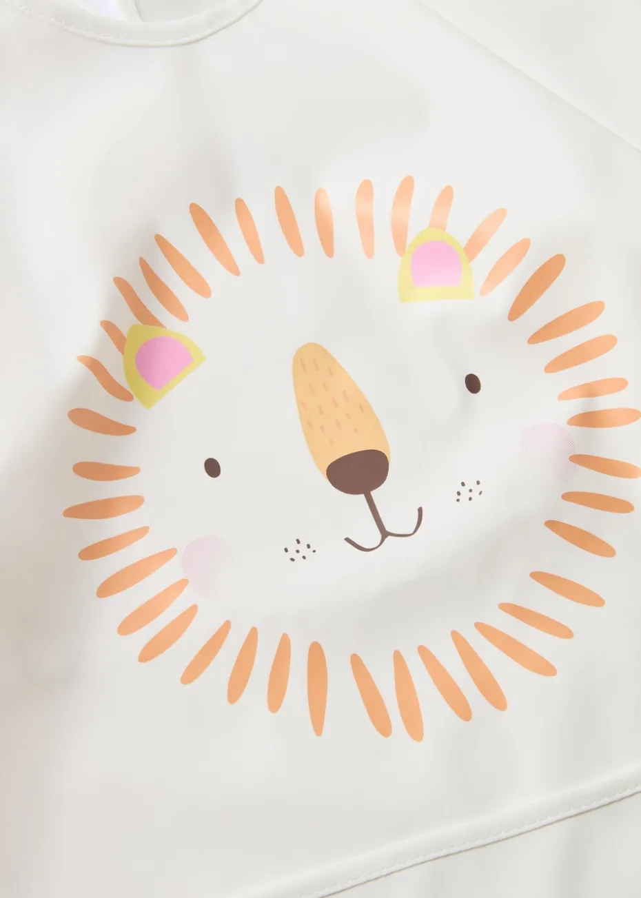 Baby White Lion Coverall Bib