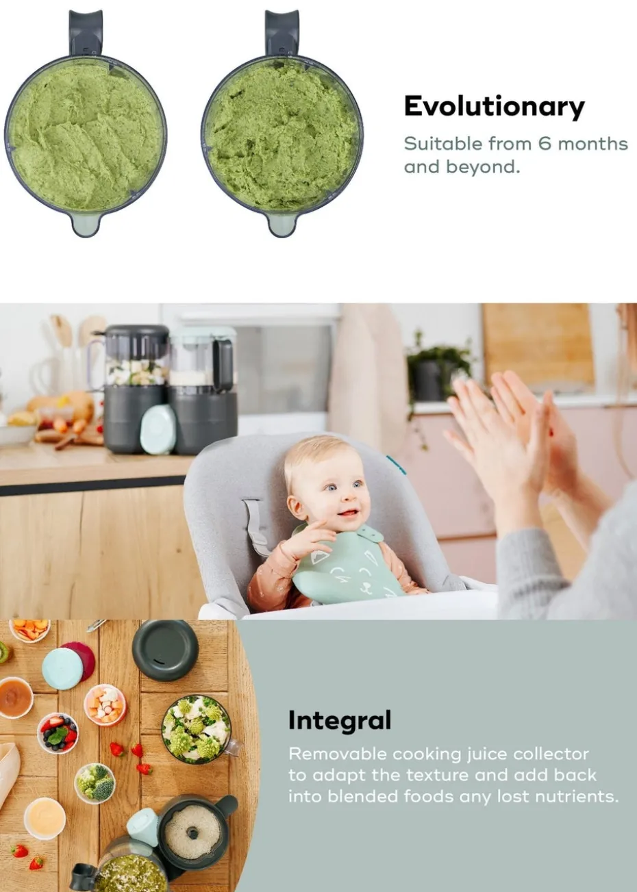 Babymoov Grey Nutribaby One Multifunctional Baby Food Maker