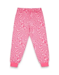 Barbie Girls Pink All Over Pattern Pyjama Set (3 - 12 Years)