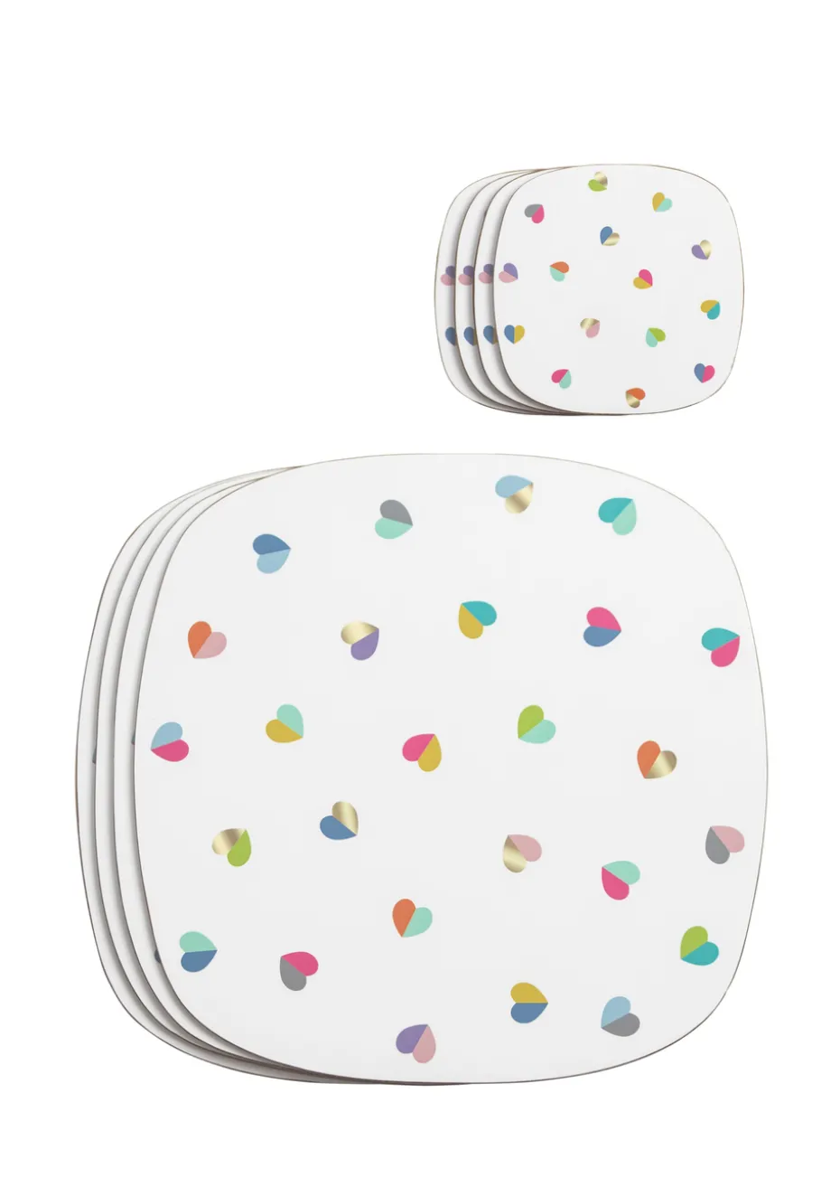 Beau & Elliot Confetti Placemats and Coasters (Set of 4)