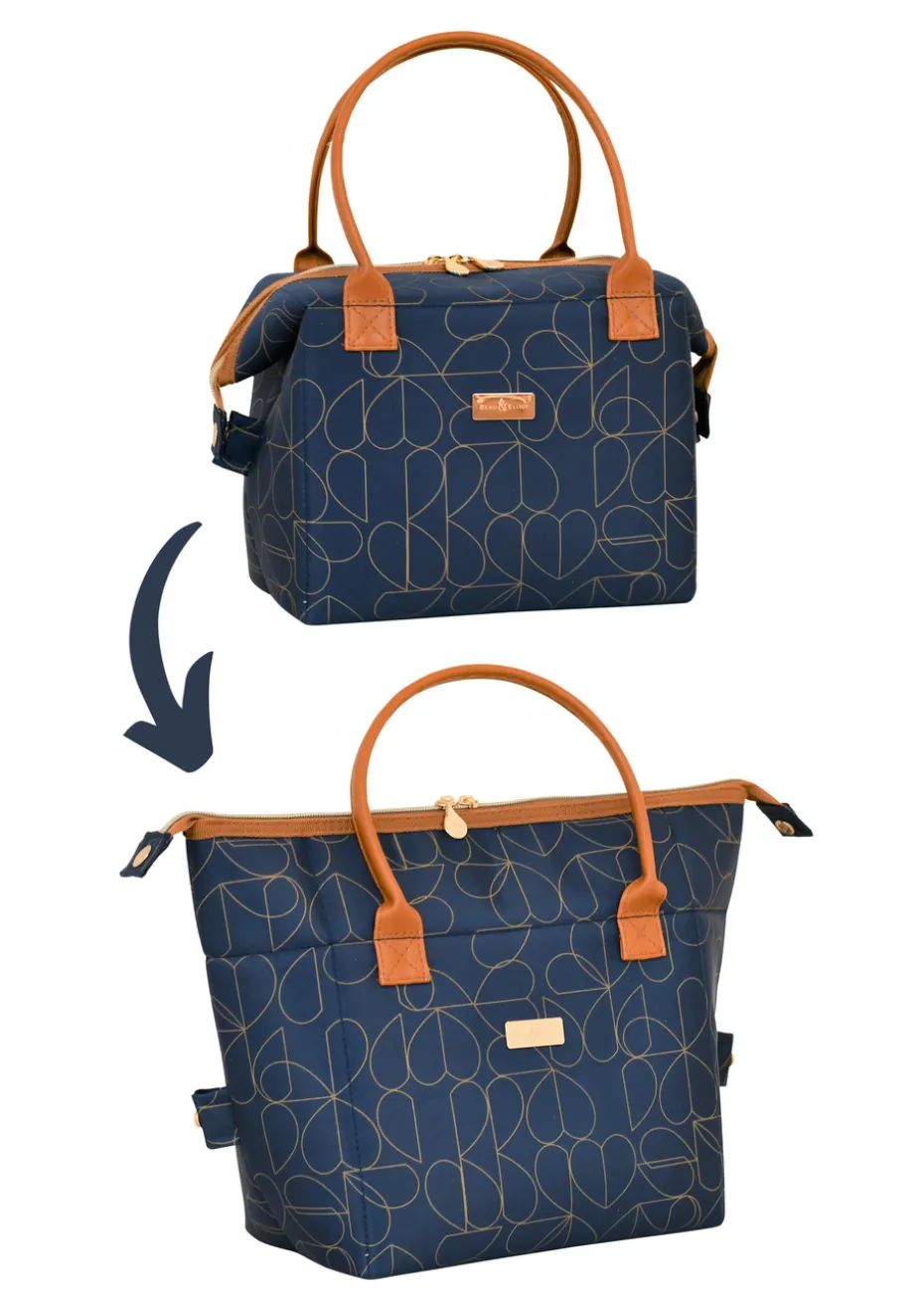 Beau & Elliot Navy Brokenhearted Convertible Lunch Bag & Travel Mug