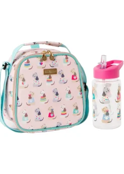 Beau & Elliot Pink Puppy Love Kids Lunch Bag & Bottle