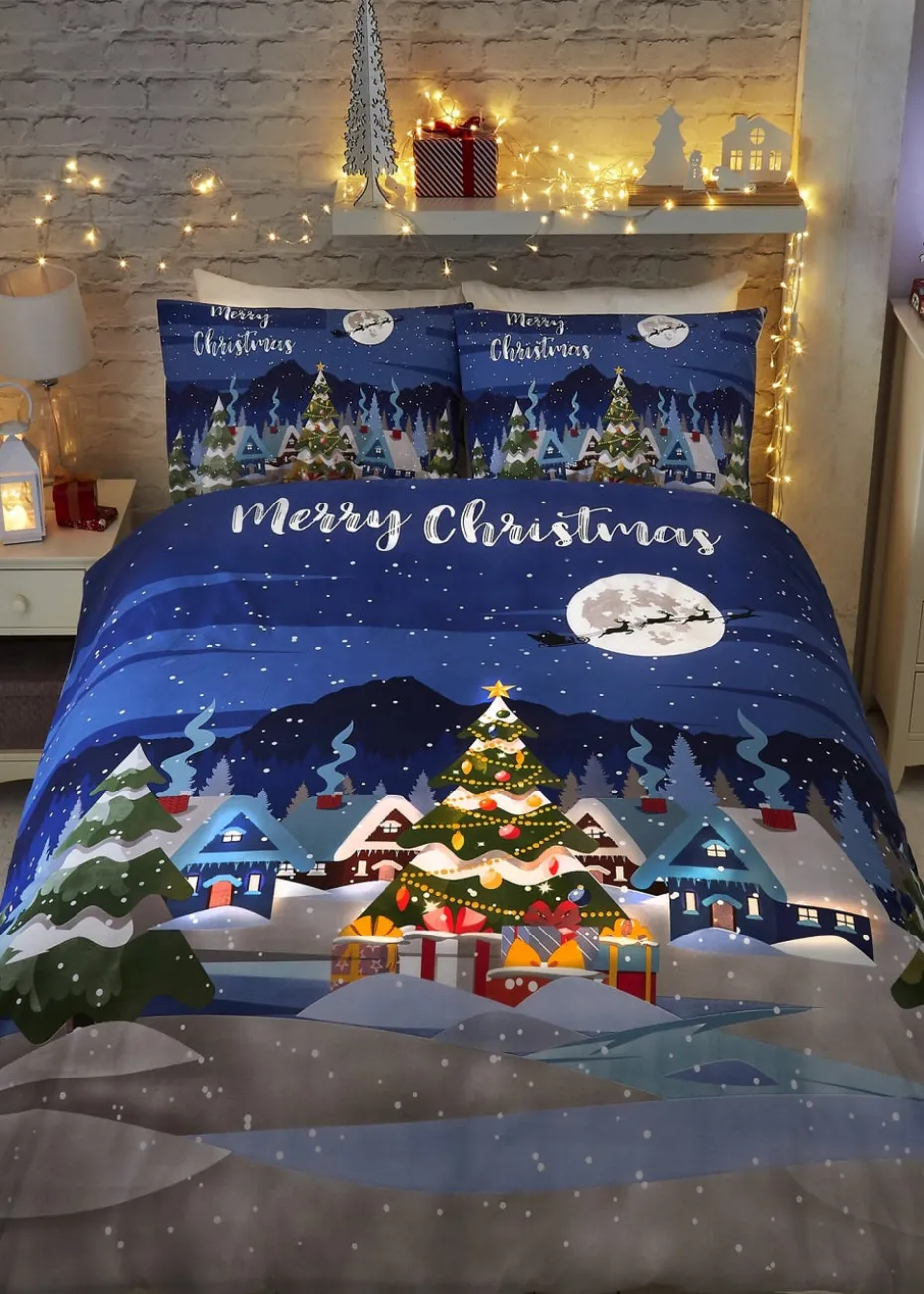 Bedlam Christmas Kids Glow In The Dark Duvet Cover