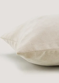Beige Large Soft Velour Cushion