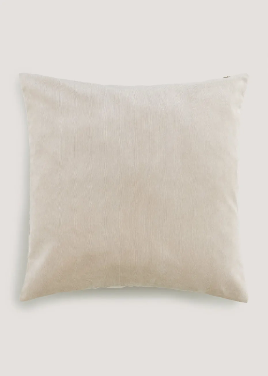 Beige Large Soft Velour Cushion