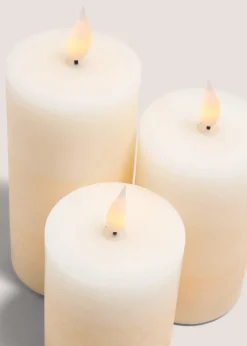 Beige LED Pillar Candle