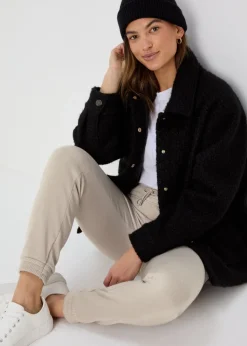 Beige Tapered Jogging Bottoms