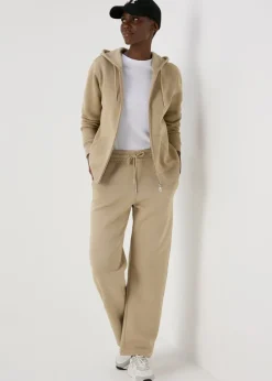 Beige Zip Up Hoodie