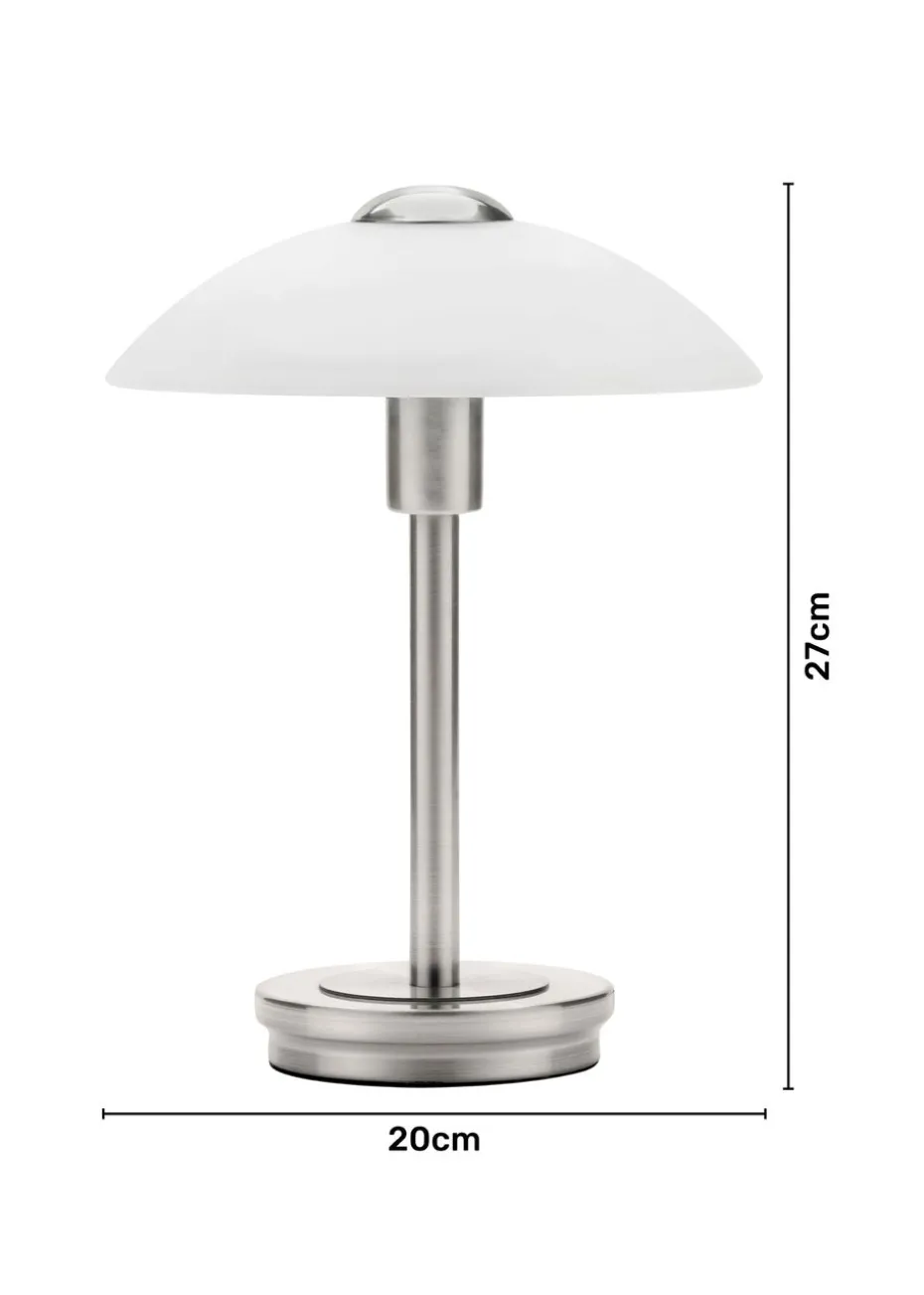 BHS Archie Touch Lamp Satin Nickel (27cm x 20cm)