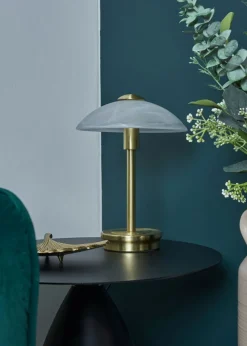 BHS Archie Touch Lamp Satin Brass(27cm x 20cm)