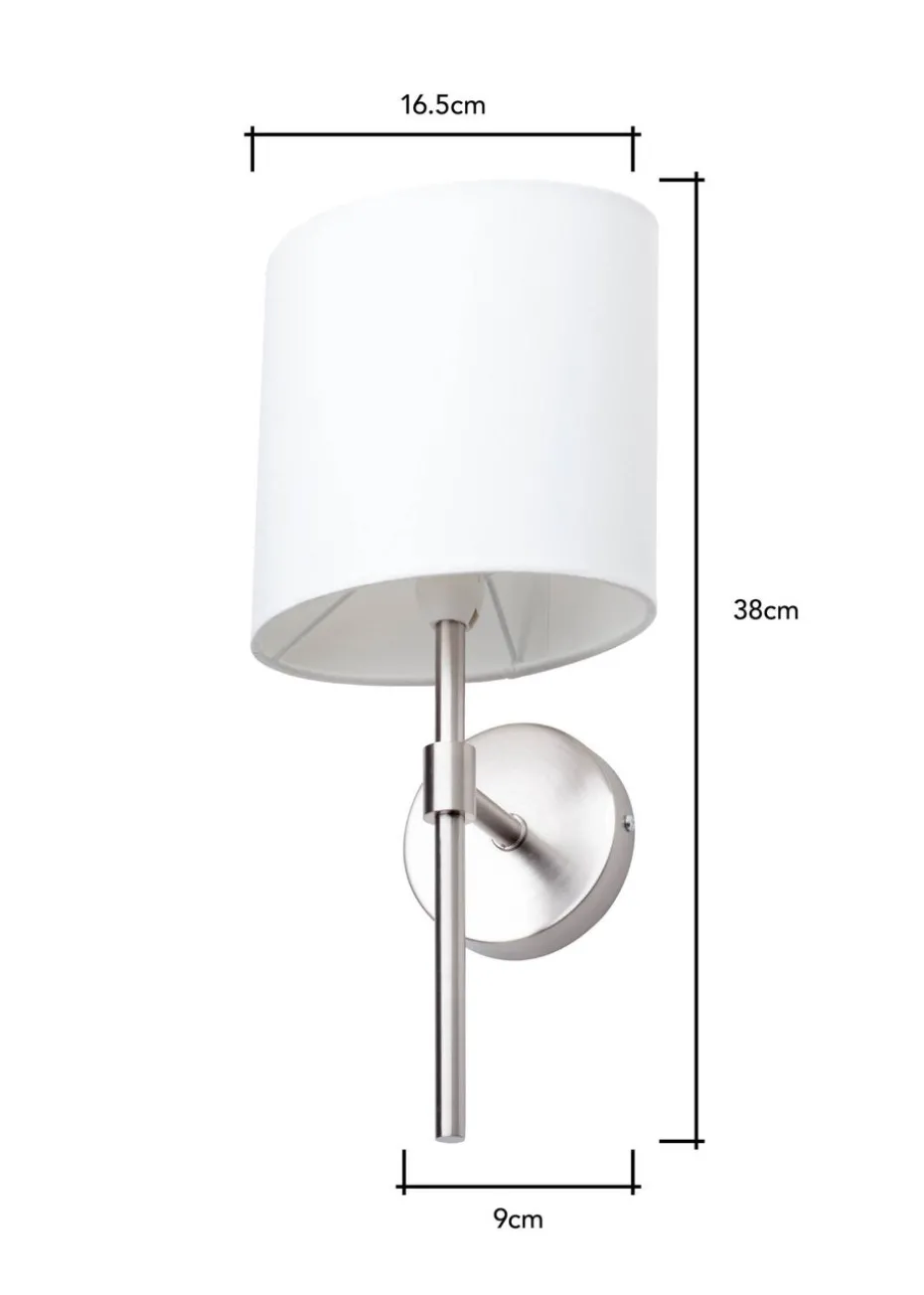 BHS Chrome Oz Shade Wall Light (38cm x 16.5cm)