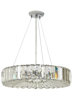 BHS Chrome Renee Crystal Pendant (35-115cm x 50cm)