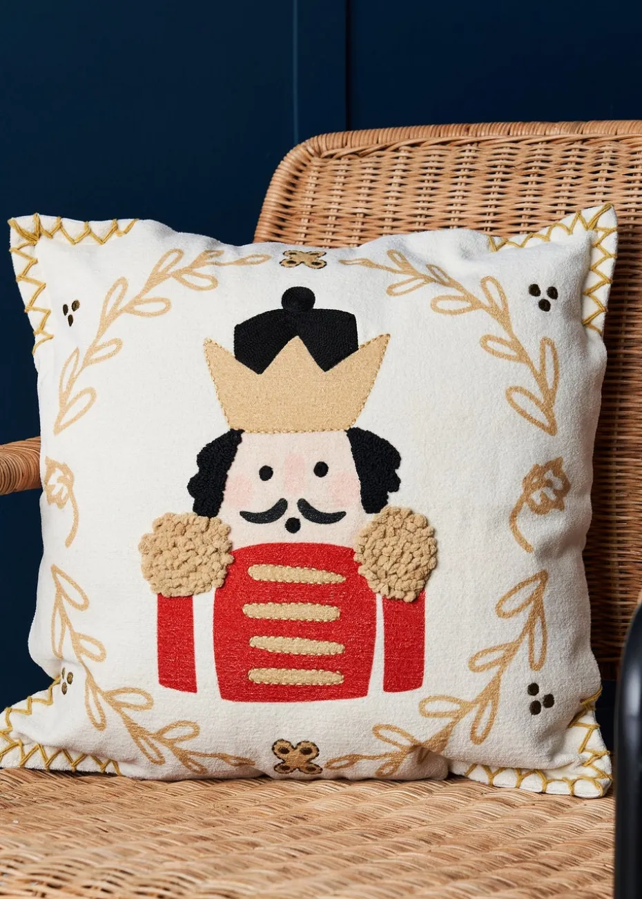 BHS Cream Nutcracker Cushion