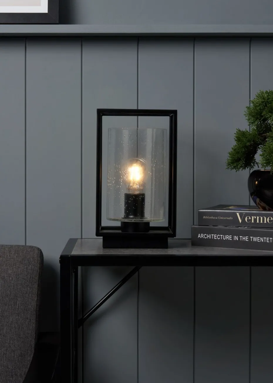 BHS Hardy Table Lamp Matt Black (27cm x 16cm)