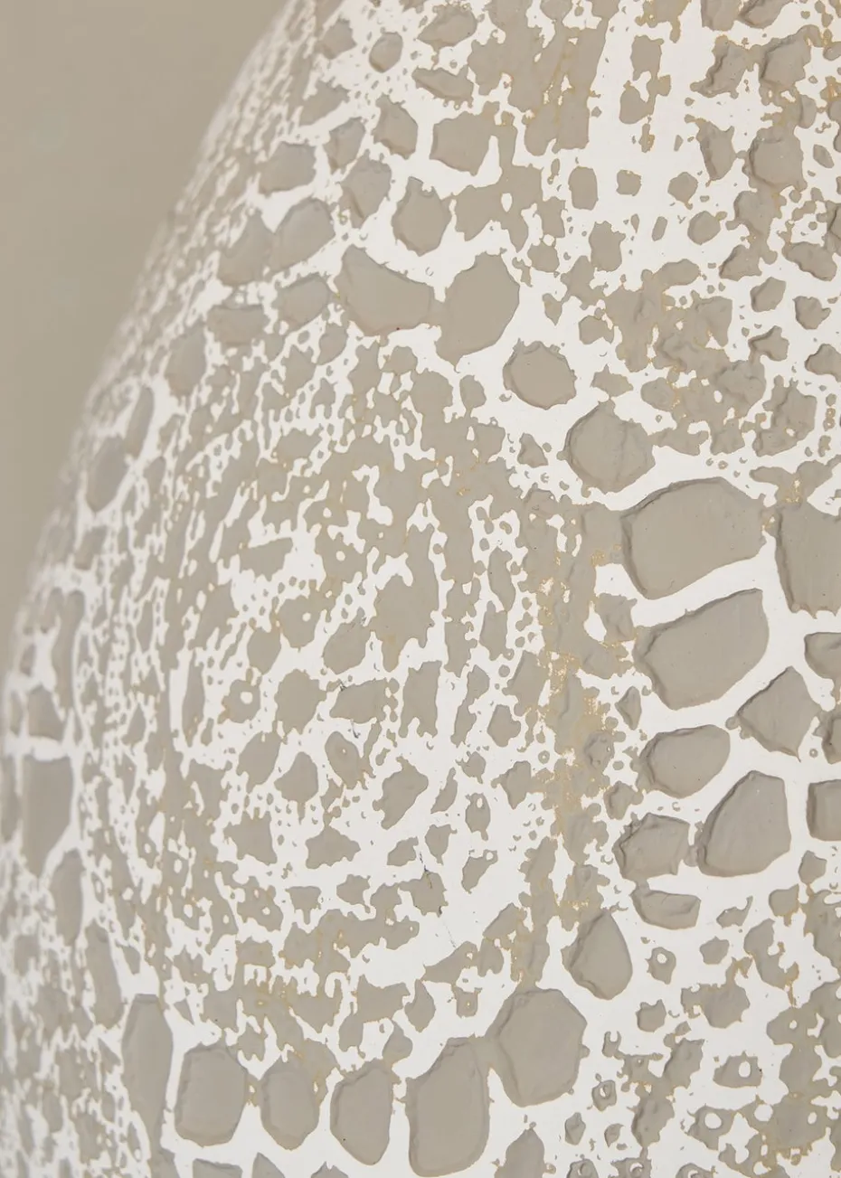 BHS Inar Textured Ceramic Table Lamp Natural (52cm x 30cm)