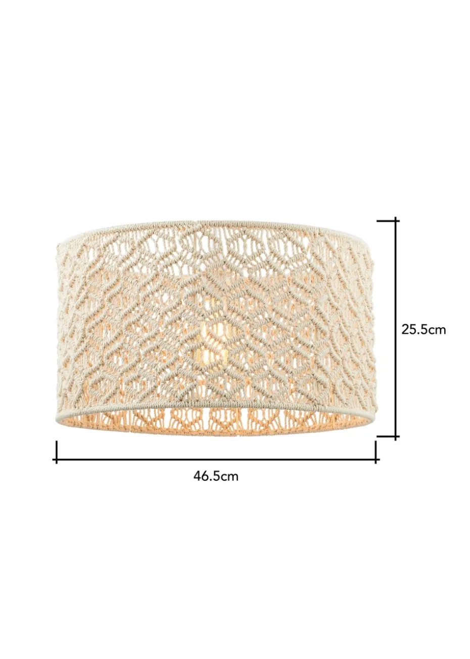 BHS Ivory Large Macrame Easyfit Shade (26cm x 47cm)