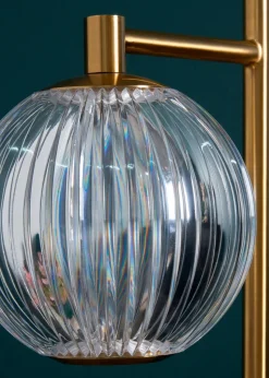 BHS Lighting Raeden LED Brass Acrylic Ball Table Lamp (35cm x 13cm)