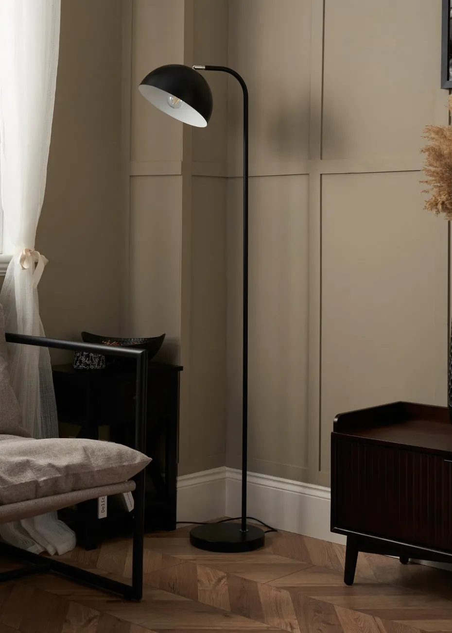 BHS Lighting Trevi Floor Lamp Black (155cm x 25cm)