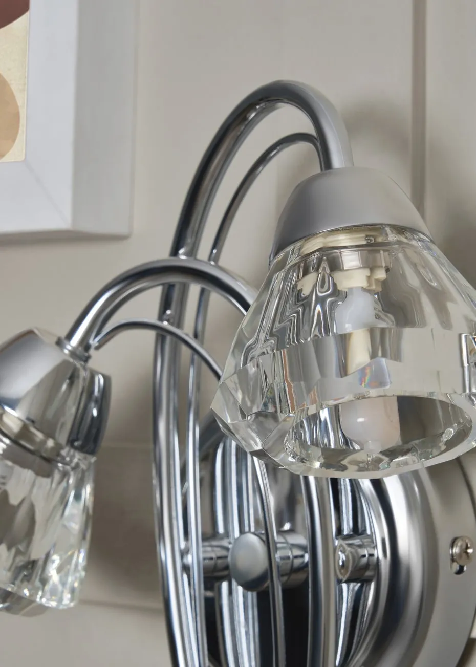 BHS Marianne Wall 2 Light Chrome (26cm x 21cm)