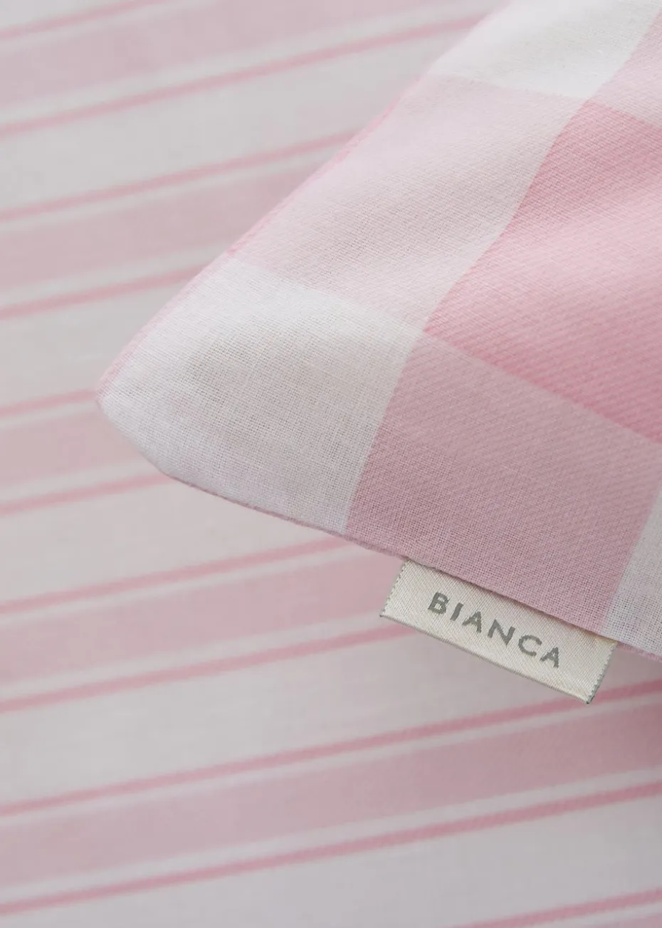 Bianca Fine Linens Check And Stripe Fitted Bed Sheet