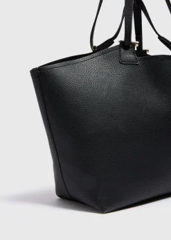 Black Double Strap Tote Bag