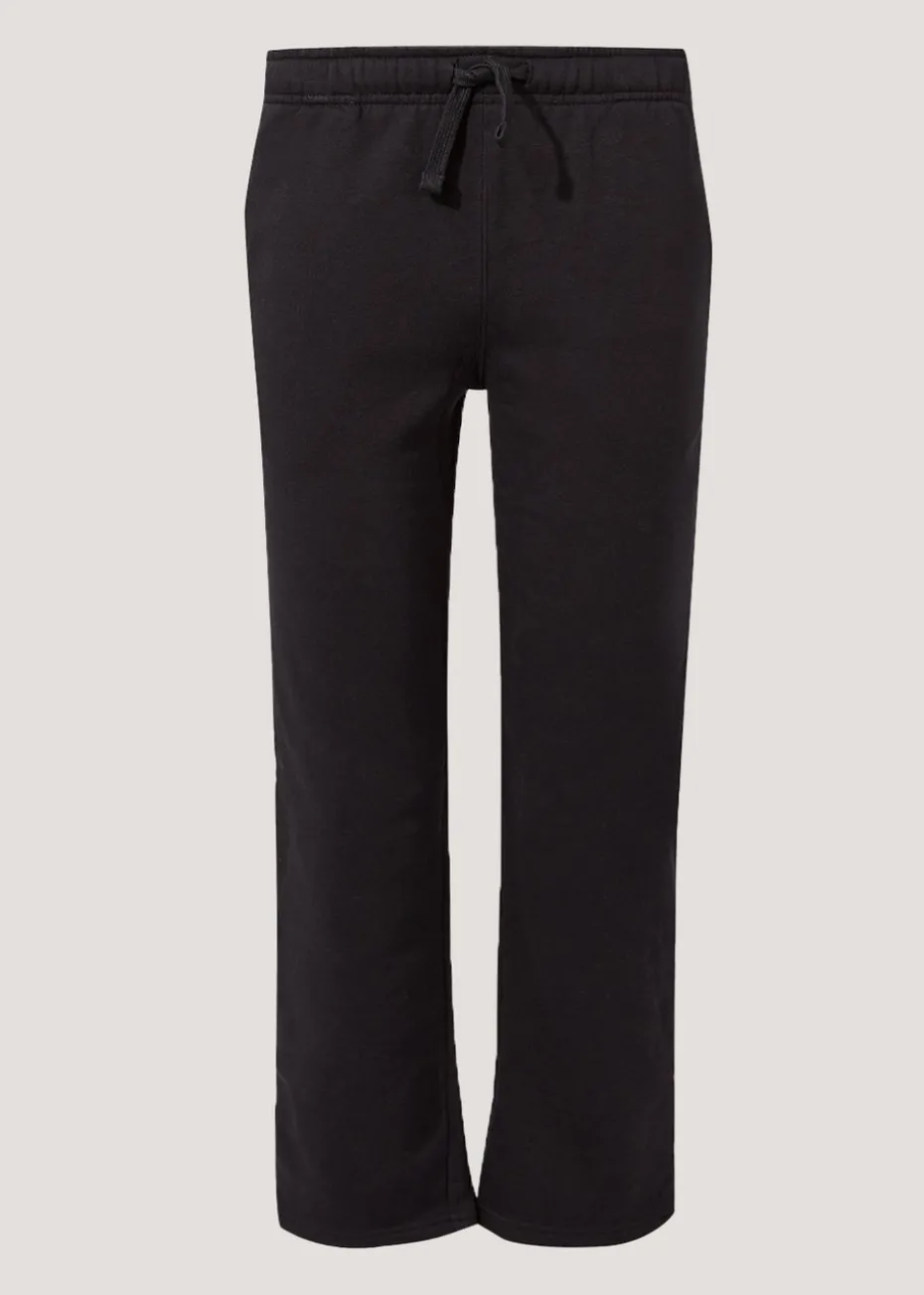 Black Essential Straight Fit Joggers