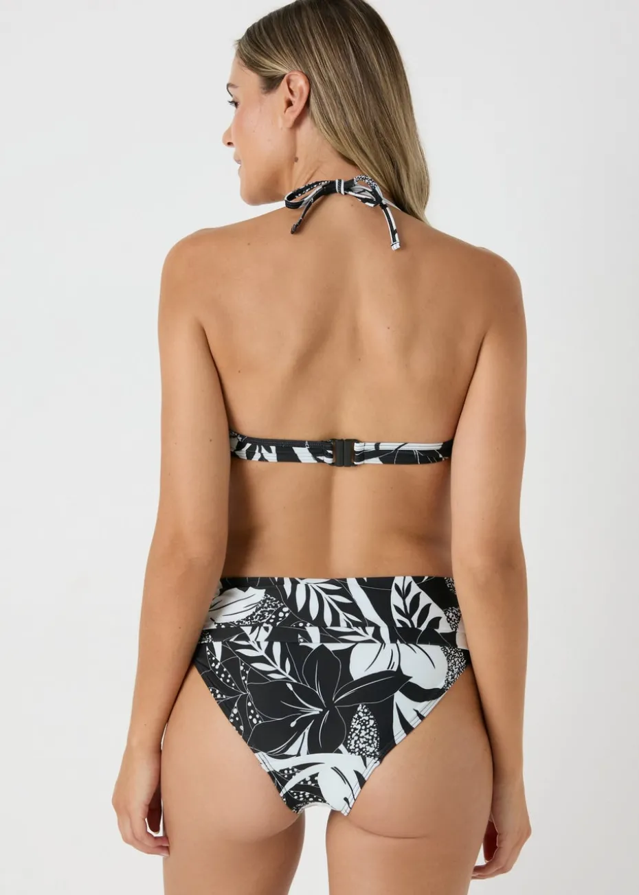 Black Floral Bikini Bottoms