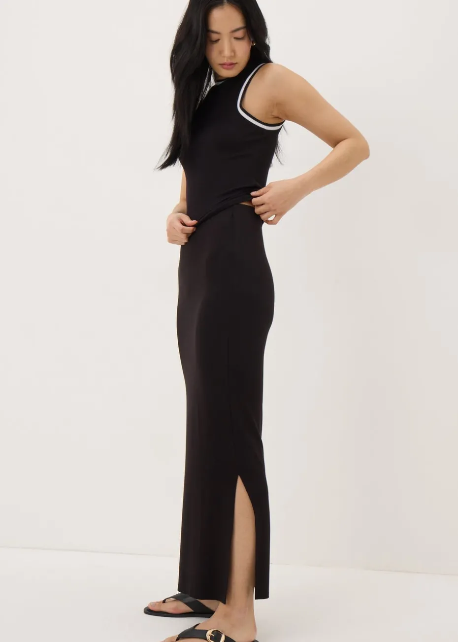 Black Jersey Maxi Skirt