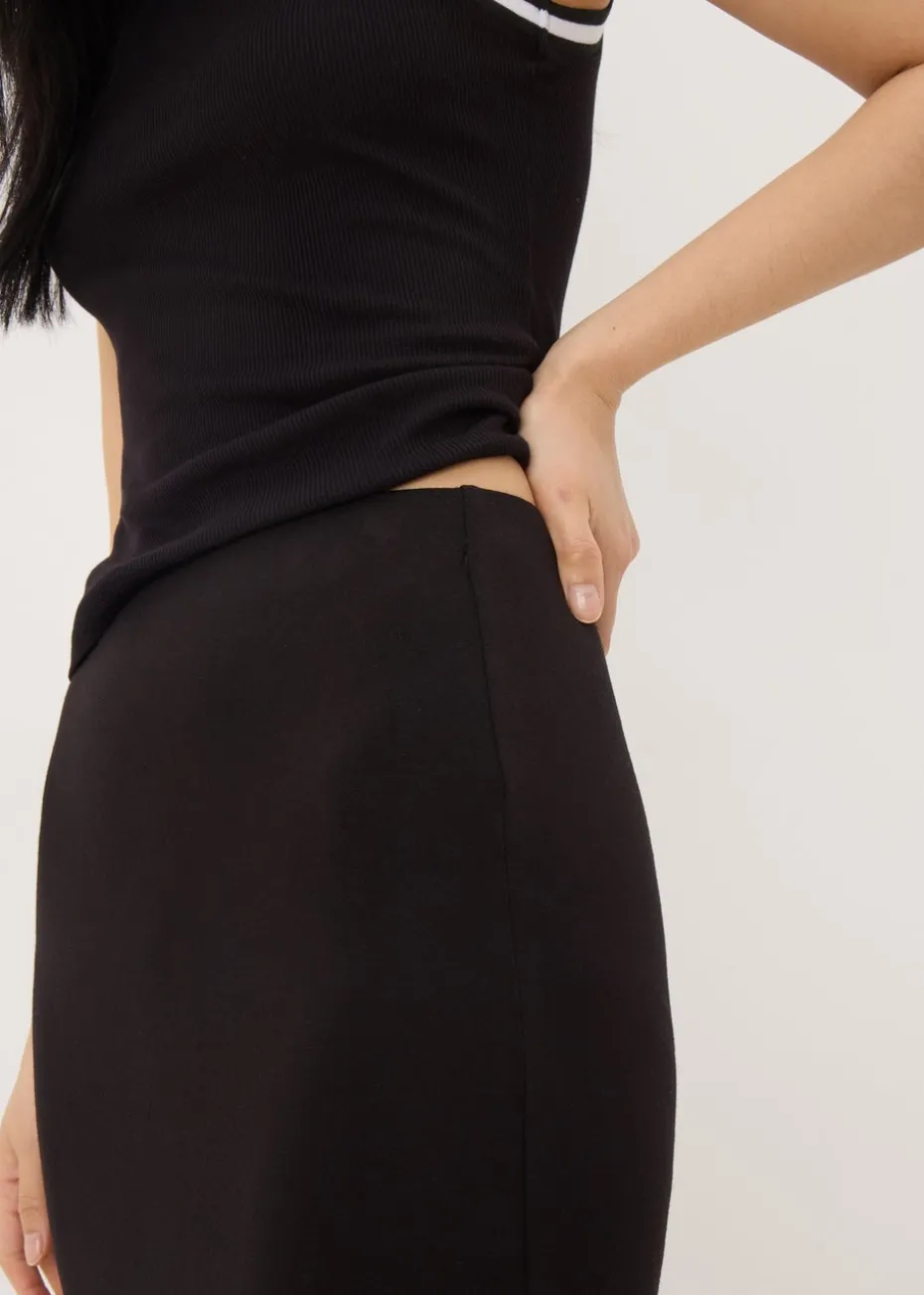 Black Jersey Maxi Skirt