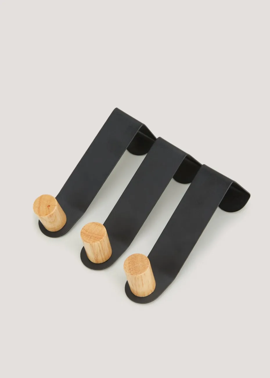 Black Metal & Bamboo Bin