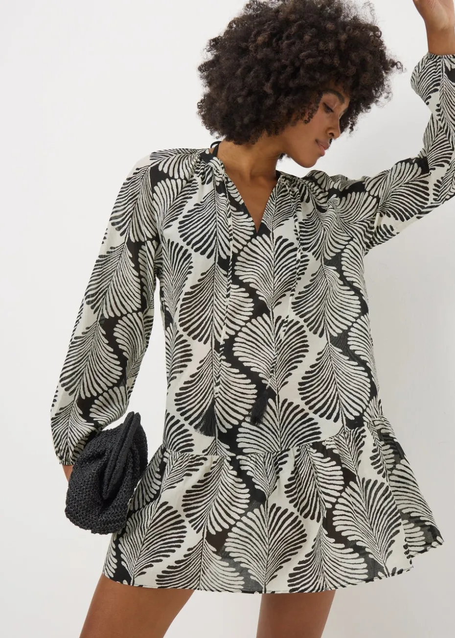 Black Monochrome Shell Dress
