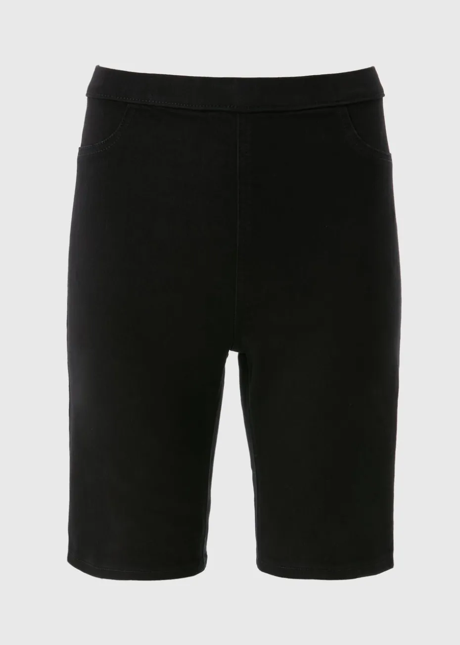 Black Rosie Knee Length Shorts